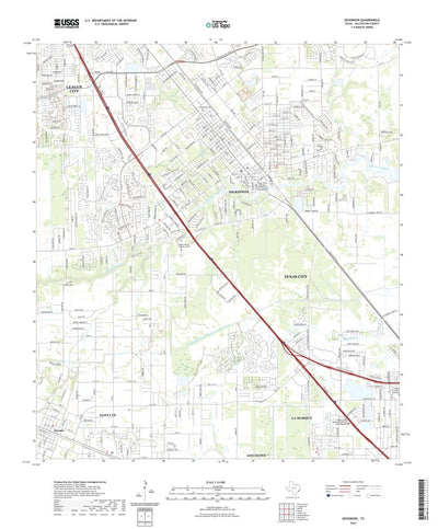 United States Geological Survey Dickinson, TX (2022, 24000-Scale) digital map