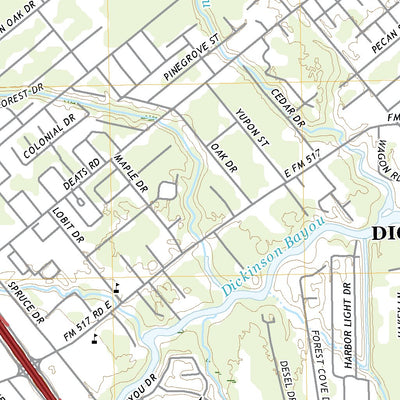 United States Geological Survey Dickinson, TX (2022, 24000-Scale) digital map