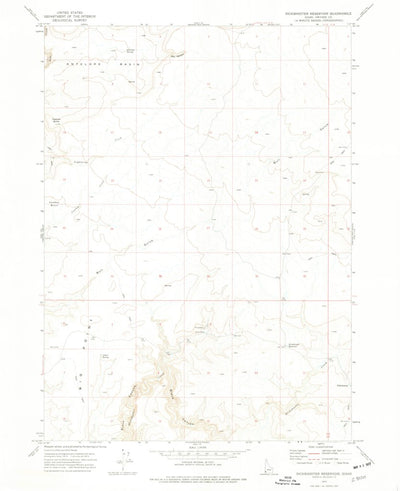 United States Geological Survey Dickshooter Reservoir, ID (1973, 24000-Scale) digital map