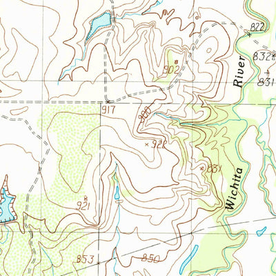 United States Geological Survey Dickworsham, TX (1984, 24000-Scale) digital map