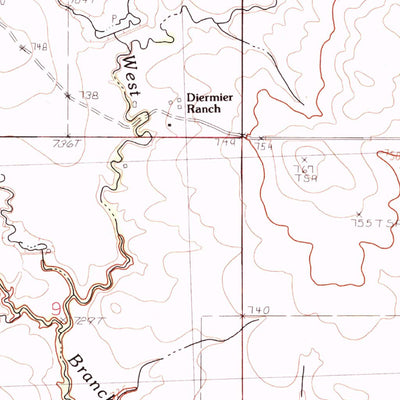 United States Geological Survey Diermier Ranch, SD (1982, 24000-Scale) digital map