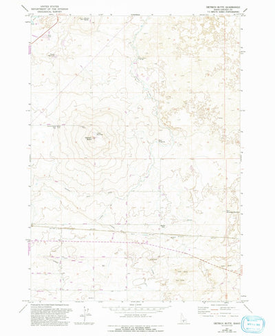United States Geological Survey Dietrich Butte, ID (1971, 24000-Scale) digital map