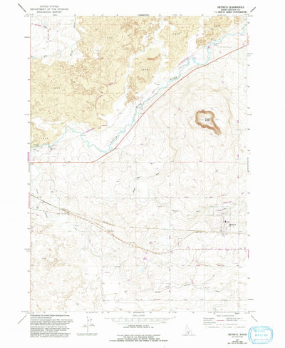 United States Geological Survey Dietrich, ID (1971, 24000-Scale) digital map