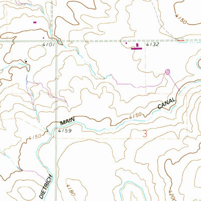 United States Geological Survey Dietrich, ID (1971, 24000-Scale) digital map