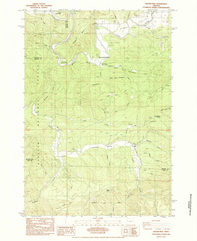 United States Geological Survey Digger Mountain, OR (1984, 24000-Scale) digital map