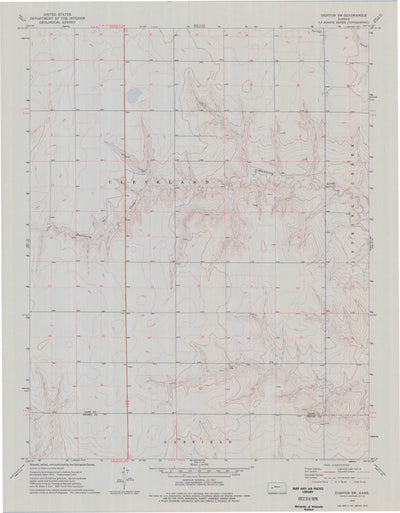 United States Geological Survey Dighton SW, KS (1974, 24000-Scale) digital map