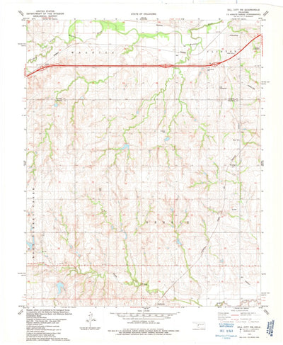 United States Geological Survey Dill City NE, OK (1983, 24000-Scale) digital map
