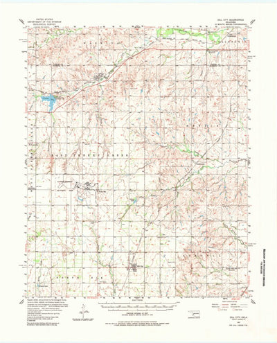 United States Geological Survey Dill City, OK (1957, 62500-Scale) digital map
