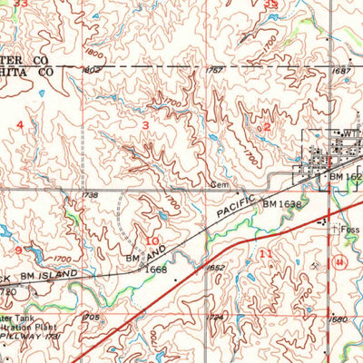 United States Geological Survey Dill City, OK (1957, 62500-Scale) digital map