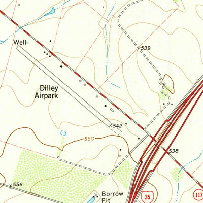 United States Geological Survey Dilley, TX (1974, 24000-Scale) digital map