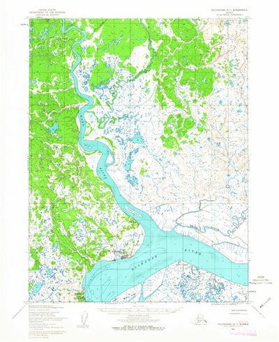 United States Geological Survey Dillingham A-7, AK (1952, 63360-Scale) digital map
