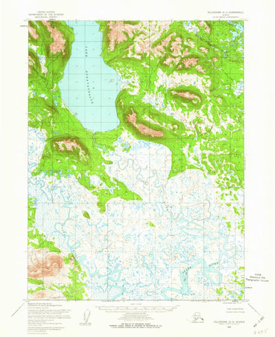 United States Geological Survey Dillingham A-8, AK (1952, 63360-Scale) digital map
