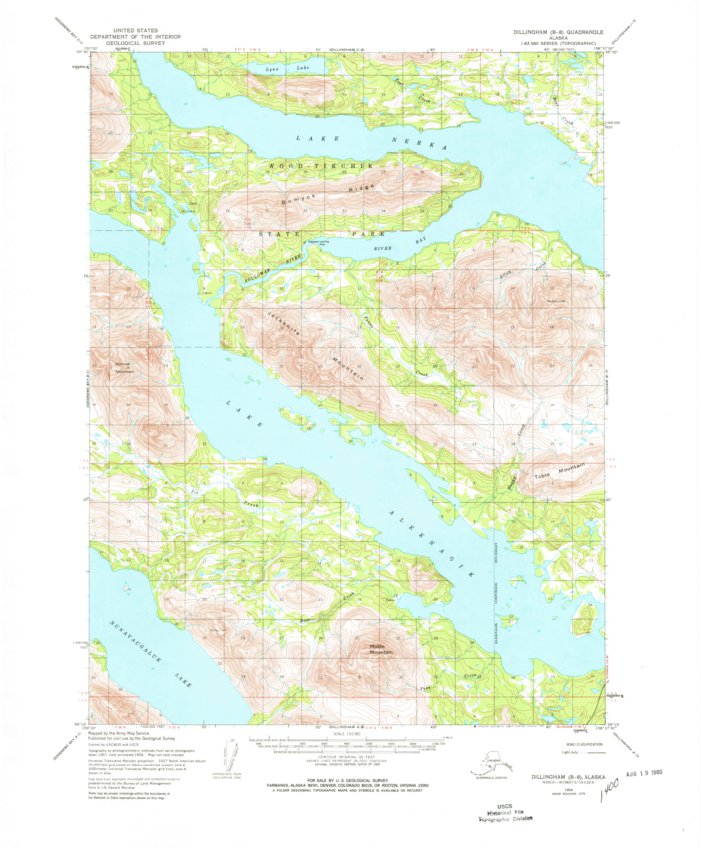 Dillingham B-8, AK (1954, 63360-Scale) Map by United States Geological ...