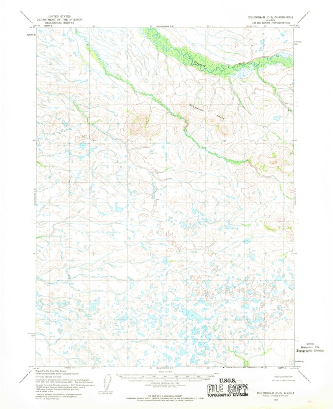 Dillingham C-2, AK (1954, 63360-Scale) Map by United States Geological ...
