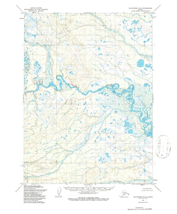 Dillingham D-5, AK (1954, 63360-Scale) Map by United States Geological ...