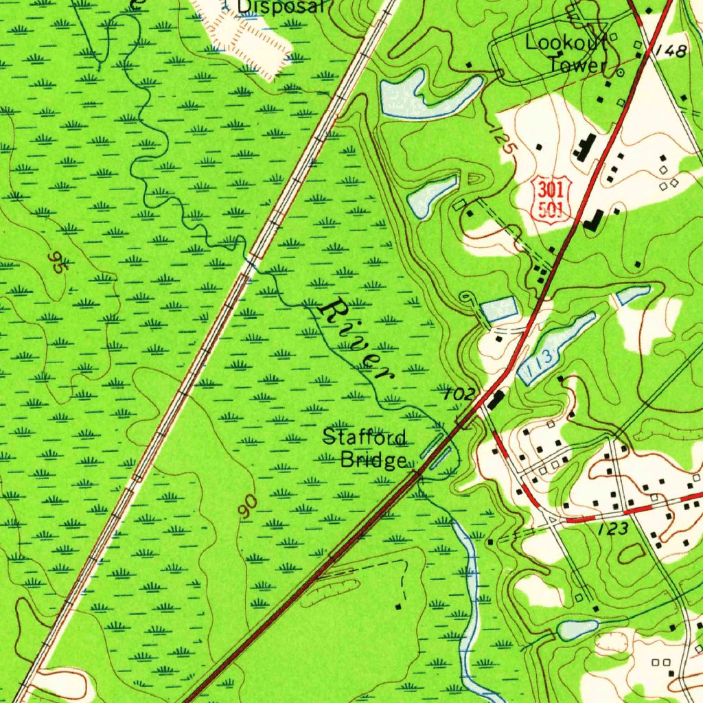 Dillon East, SCNC (1960, 24000Scale) Map by United States Geological