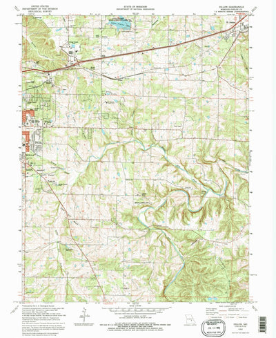 United States Geological Survey Dillon, MO (1992, 24000-Scale) digital map