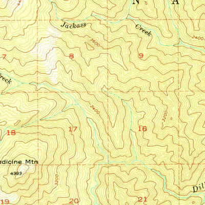 United States Geological Survey Dillon Mountain, CA (1955, 62500-Scale) digital map