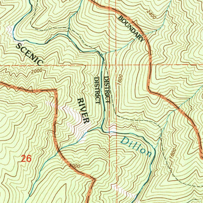 United States Geological Survey Dillon Mountain, CA (2001, 24000-Scale) digital map