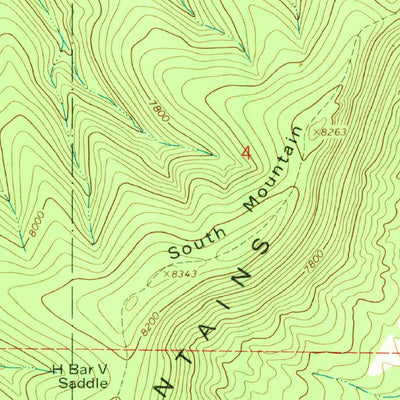 United States Geological Survey Dillon Mountain, NM (1965, 24000-Scale) digital map