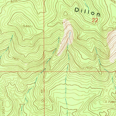 United States Geological Survey Dillon Mountain, NM (1965, 24000-Scale) digital map