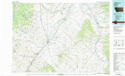 United States Geological Survey Dillon, MT (1983, 100000-Scale) digital map