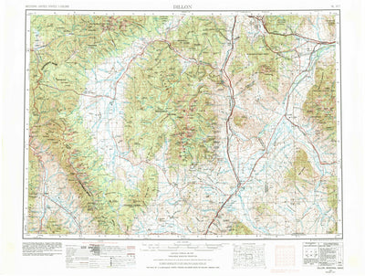 United States Geological Survey Dillon, MT-ID (1955, 250000-Scale) digital map