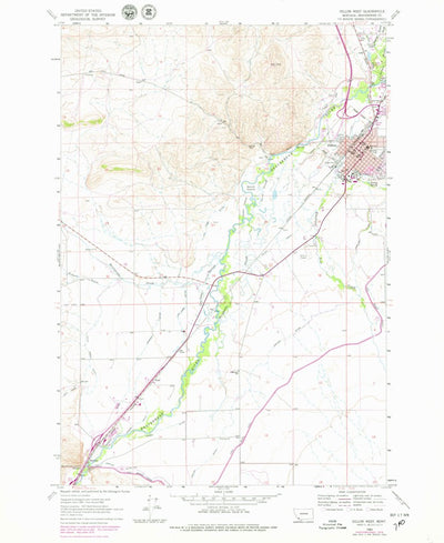 United States Geological Survey Dillon West, MT (1963, 24000-Scale) digital map