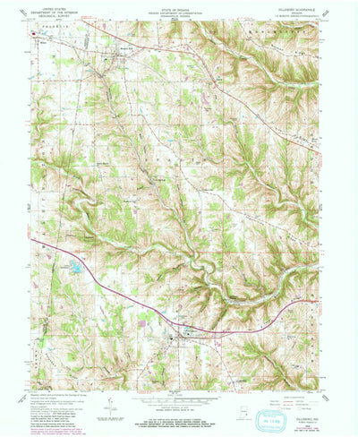 United States Geological Survey Dillsboro, IN (1958, 24000-Scale) digital map