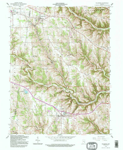 United States Geological Survey Dillsboro, IN (1992, 24000-Scale) digital map