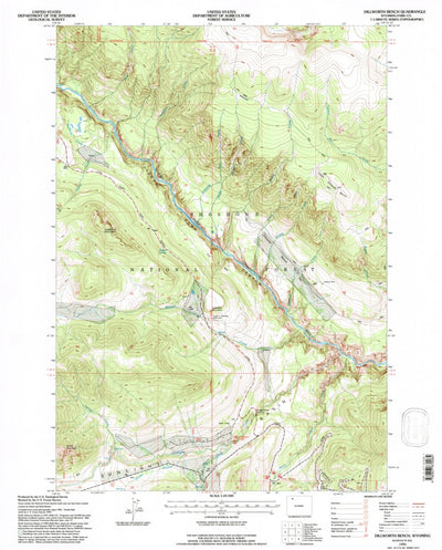 United States Geological Survey Dillworth Bench, WY (1991, 24000-Scale) digital map