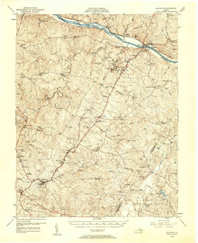 United States Geological Survey Dillwyn, VA (1958, 62500-Scale) digital map