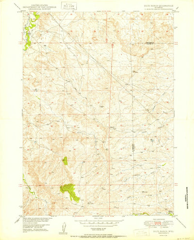 United States Geological Survey Dilts Ranch, WY (1950, 24000-Scale) digital map