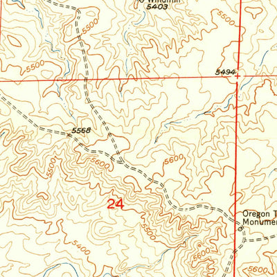 United States Geological Survey Dilts Ranch, WY (1950, 24000-Scale) digital map