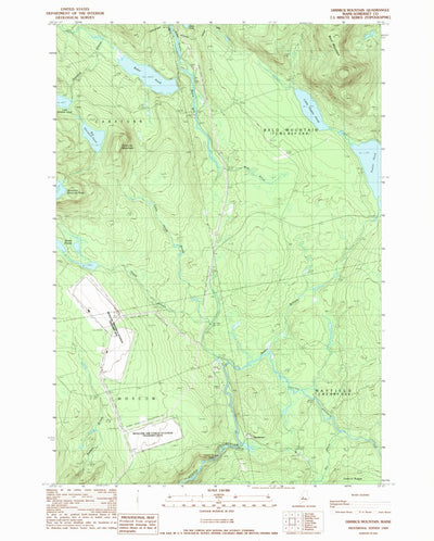 United States Geological Survey Dimmick Mountain, ME (1989, 24000-Scale) digital map
