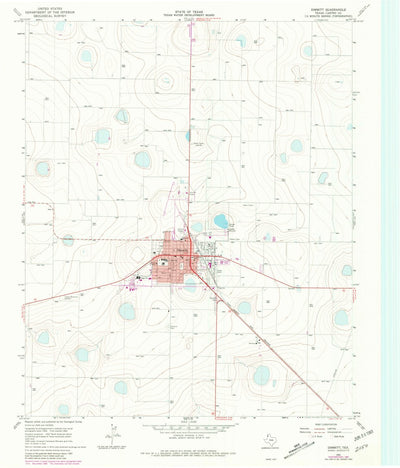 United States Geological Survey Dimmitt, TX (1965, 24000-Scale) digital map