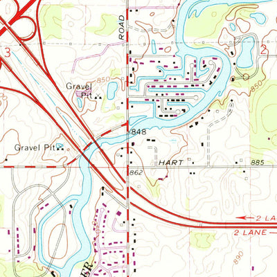 United States Geological Survey Dimondale, MI (1965, 24000-Scale) digital map