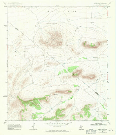 United States Geological Survey Dimple Hills, TX (1968, 24000-Scale) digital map