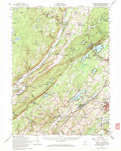 United States Geological Survey Dingmans Ferry, PA-NJ (1954, 62500-Scale) digital map