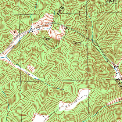 United States Geological Survey Dingus, KY (1992, 24000-Scale) digital map