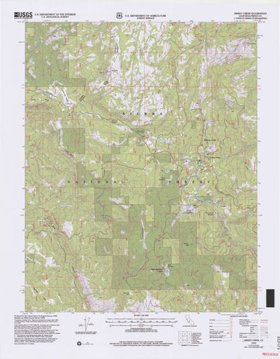 United States Geological Survey Dinkey Creek, CA (1993, 24000-Scale) digital map