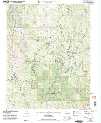 United States Geological Survey Dinkey Creek, CA (2004, 24000-Scale) digital map