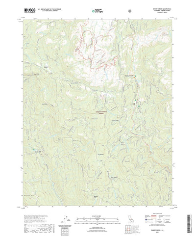 United States Geological Survey Dinkey Creek, CA (2021, 24000-Scale) digital map
