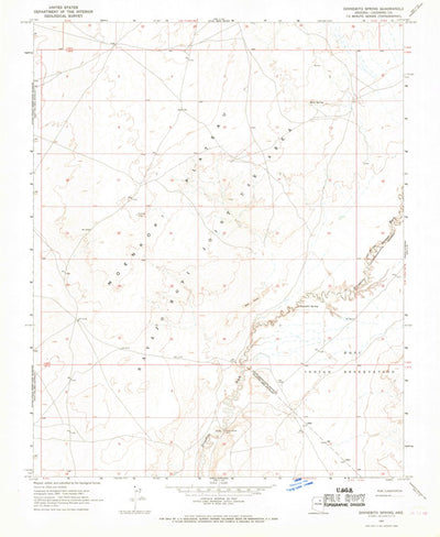 United States Geological Survey Dinnebito Spring, AZ (1967, 24000-Scale) digital map