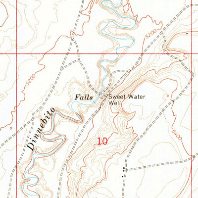 United States Geological Survey Dinnebito Spring, AZ (1967, 24000-Scale) digital map