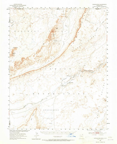 United States Geological Survey Dinnehotso, AZ-UT (1952, 62500-Scale) digital map