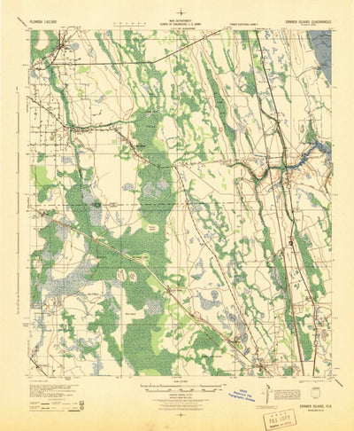 United States Geological Survey Dinner Island, FL (1944, 62500-Scale) digital map