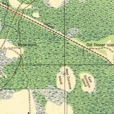 United States Geological Survey Dinner Island, FL (1944, 62500-Scale) digital map