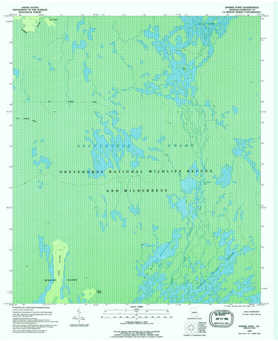 United States Geological Survey Dinner Pond, GA (1994, 24000-Scale) digital map