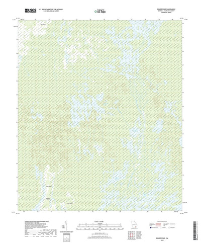 United States Geological Survey Dinner Pond, GA (2020, 24000-Scale) digital map